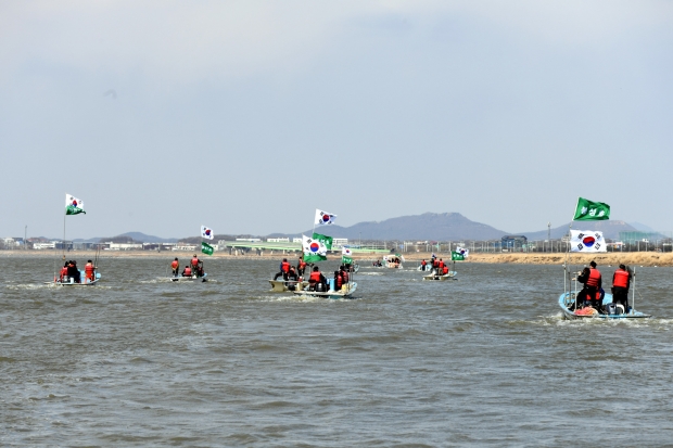 한강수구 수로 생태조사 사진