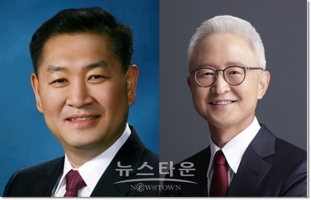 사진 왼쪽 삼성전자 한종희 대표이사 부회장 /사진 오른쪽  경계현 대표이사 사장
