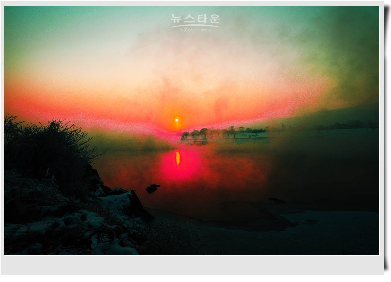 여주 신륵사와 한강의 겨울풍경
