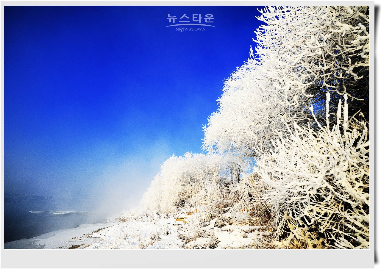 여주 신륵사와 한강의 겨울풍경