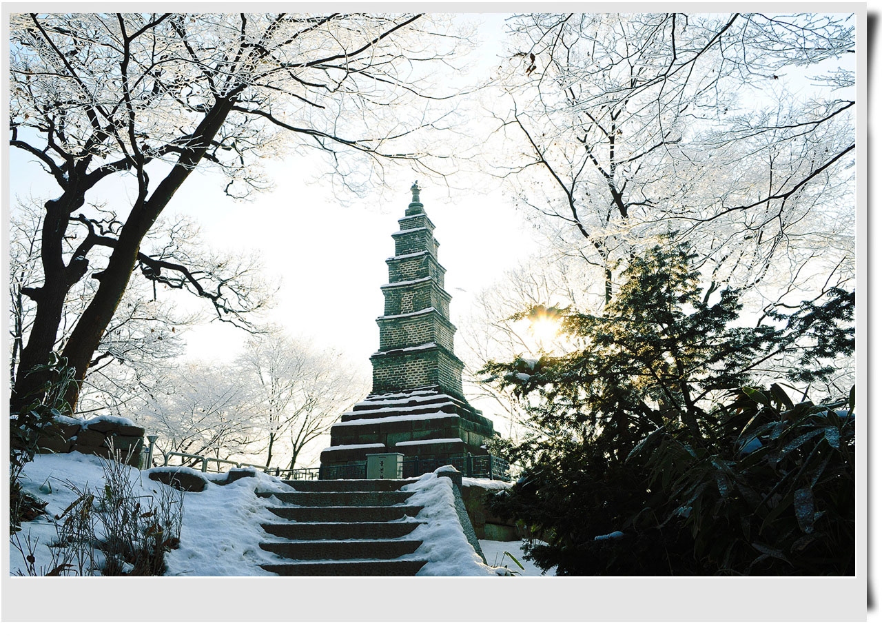 여주 신륵사와 한강의 겨울풍경