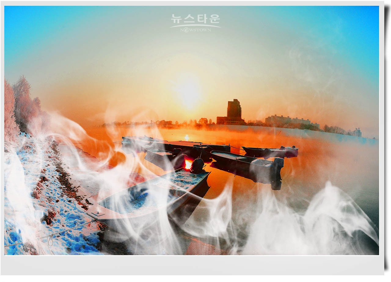 여주 신륵사와 한강의 겨울풍경