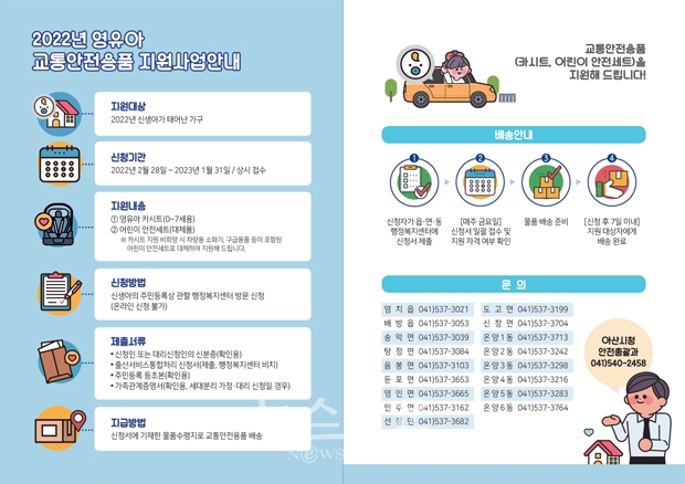 2022년 영유아 교통안전용품 지원 사업