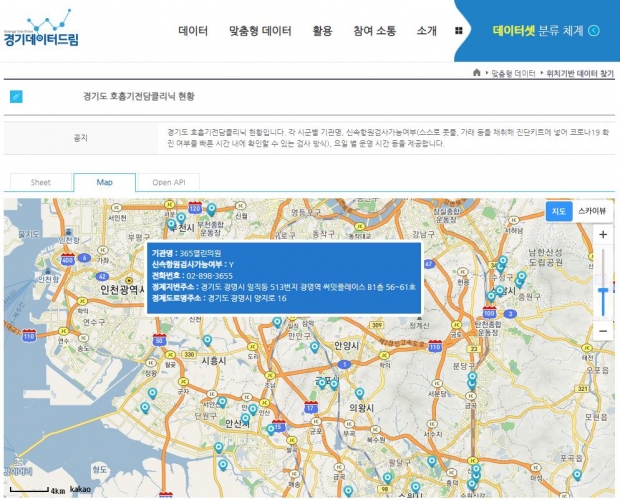 경기도 호흡기전담클리닉 현황