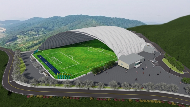 축구 전지훈련 에어돔 조감도
