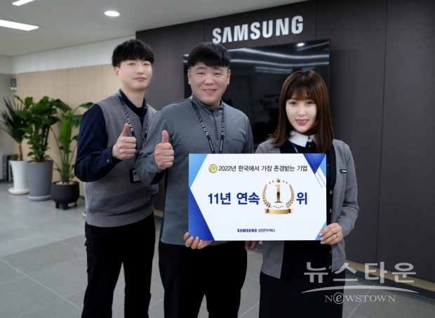 2022년 한국에서 가장 존경받는 기업 1위 기념 촬영 /사진 : 삼성전자서비스