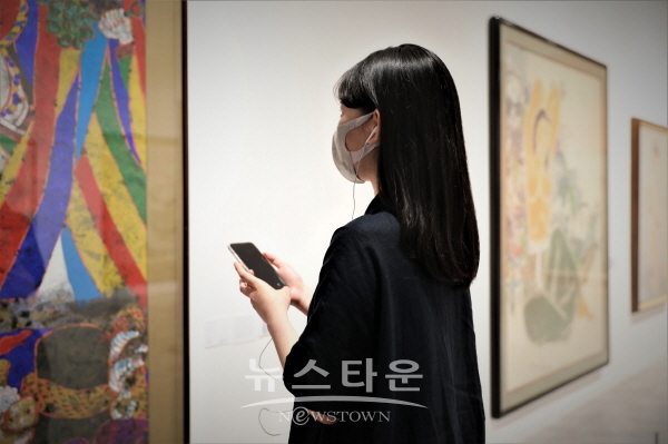 오디오 도슨트 이용 모습