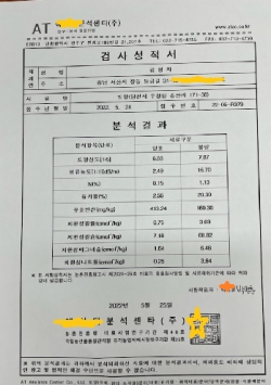 당진 마늘 경작지 분석 결과서
