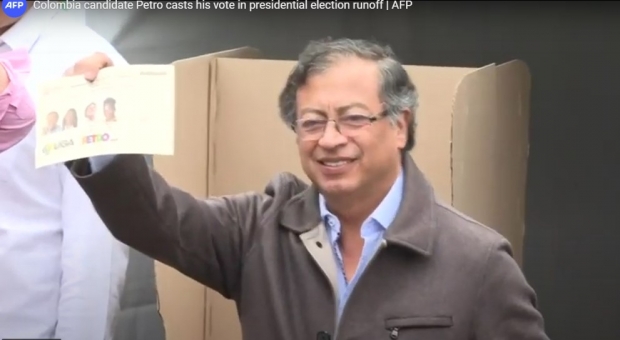 구스타보 페트로 콜롬비아 대통령 당선인(좌파). 오는 8월 공식 대통령 취임 / 사진 : 뉴스비디오 캡처