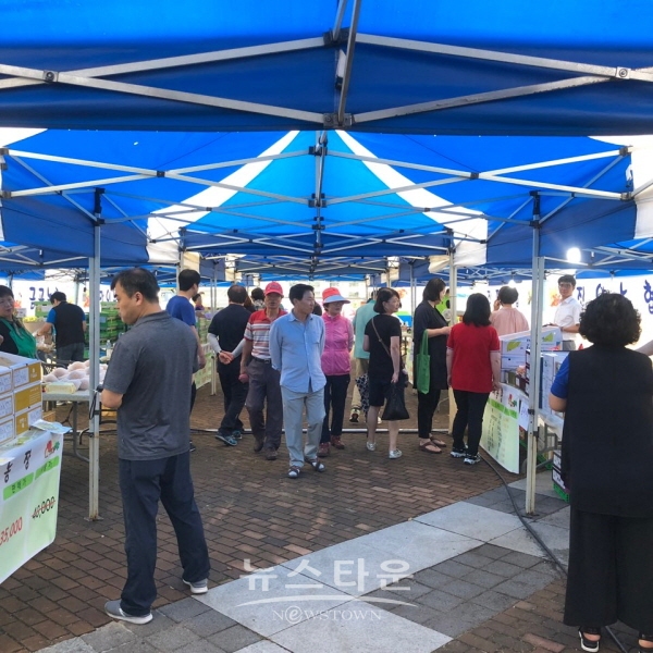 2019년 추석맞이 농특산물 직거래장터 운영 현장