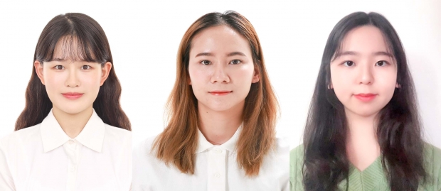(왼쪽부터) 인하대학교 환경공학과 이영현 석사과정생, 레띠황옌 고분자환경융합전공 박사과정생, 김소연 해양과학과 학부생.