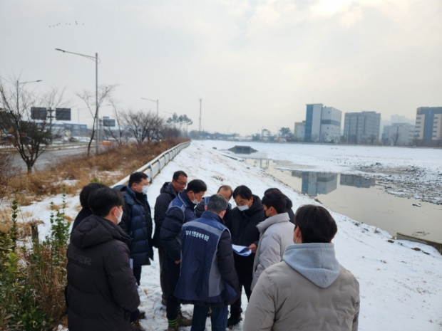 태장로 초입 장기IC 교차로 침수방지대책 부서회