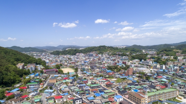 공주시 전경(구도심. 강남)