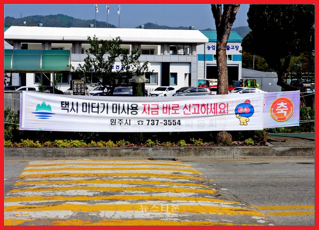 원주시 현수막관리 엉망진창