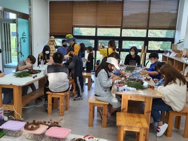 운제산 산림욕장 목공체험