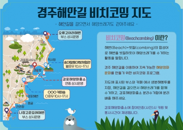 경주해안길 비치코밍 지도