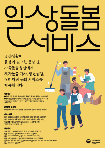2023년 일상돌봄서비스 사업 홍보 포스터
