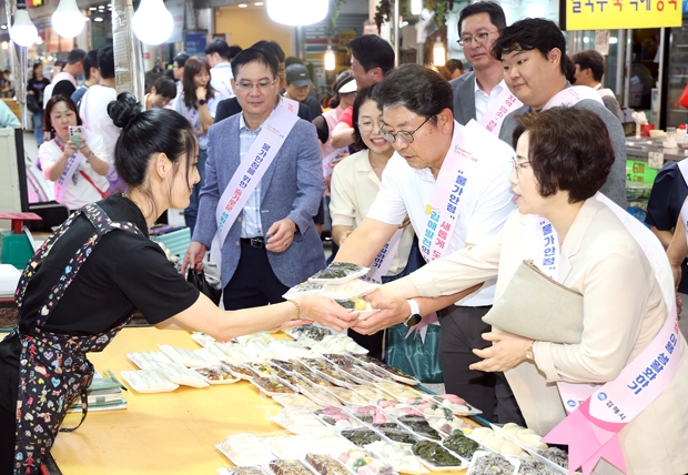 홍태용 김해시장 추석 성수품 가격동향 점검(외동시장)