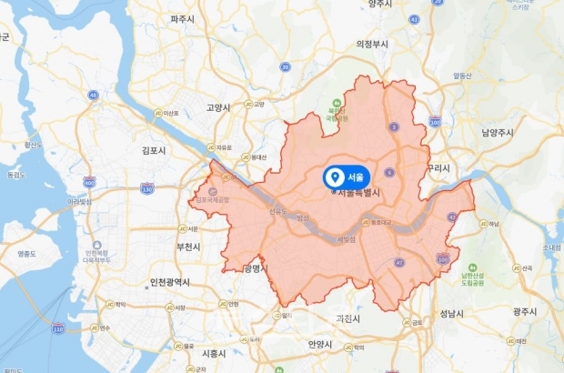 서울 지도/네이버 캡처