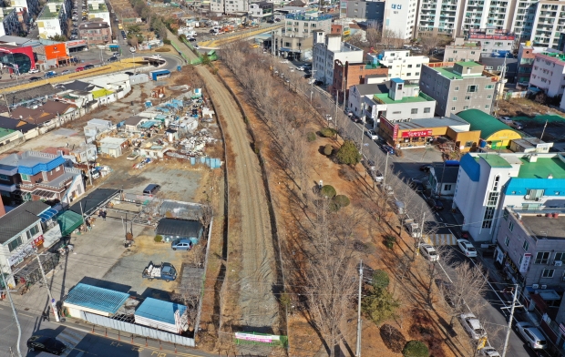 경주시 황성동 폐철 구간 드론 사진