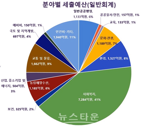 분야별 세출예산(일반회계)