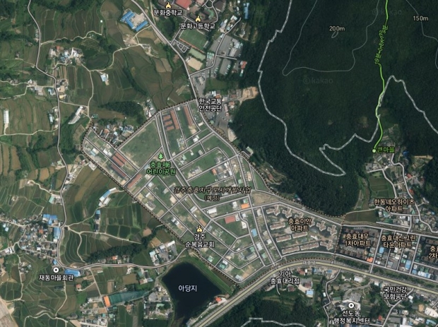 충효지구 사업면적 현황도