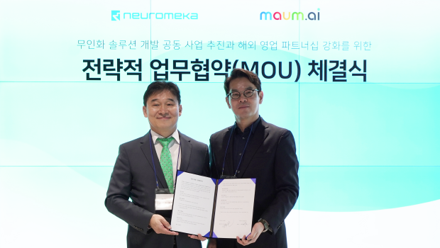 마음AI 유태준 대표이사, 우) 뉴로메카 박종훈 대표이사