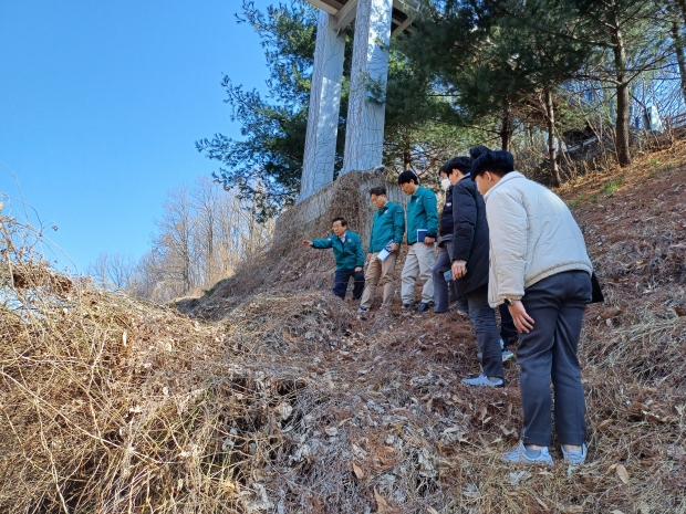급경사지(비탈면) 점검 모습