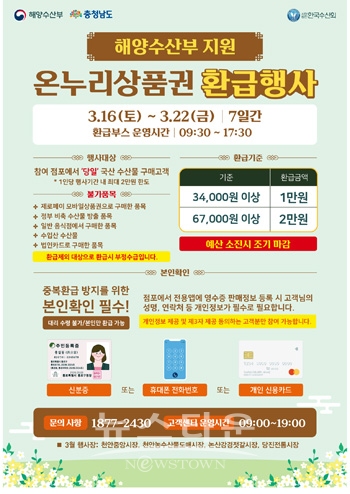 전통시장 온누리 상품권 환급 행사