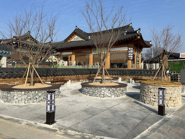쌈지공원 조성 주·야 모습