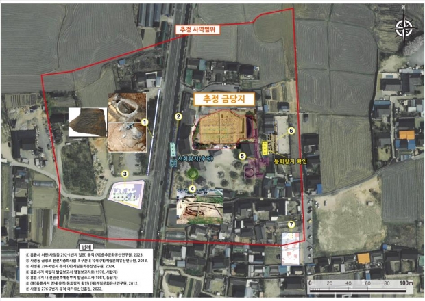 경주 흥륜사 추정 사역 범위
