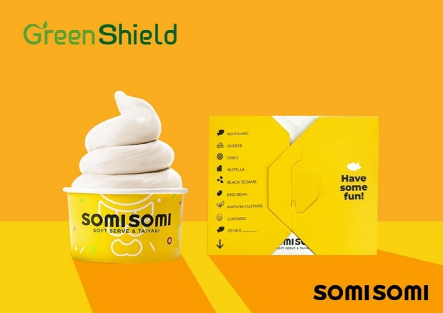 한국제지 그린실드(Green Shield)로 제작한 미국 아이스크림 브랜드 소미소미(SomiSomi) 포장재