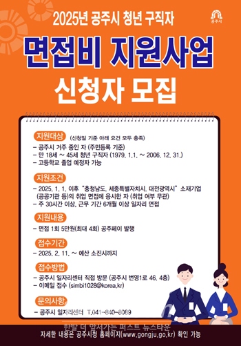 청년 구직자 면접비 지원사업