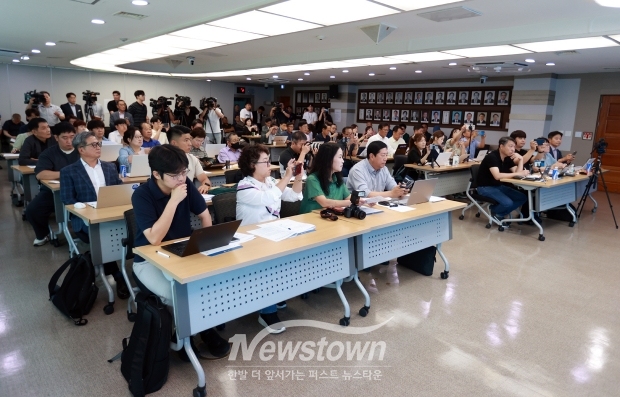 오세현 아산시장, 아산 경찰병원 예비타당성 통과 환영 기자회견