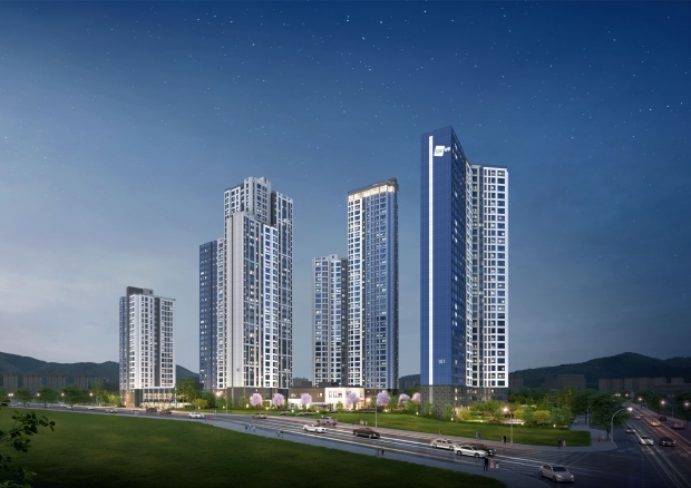 두산위브 더센트럴 도화 야간투시도