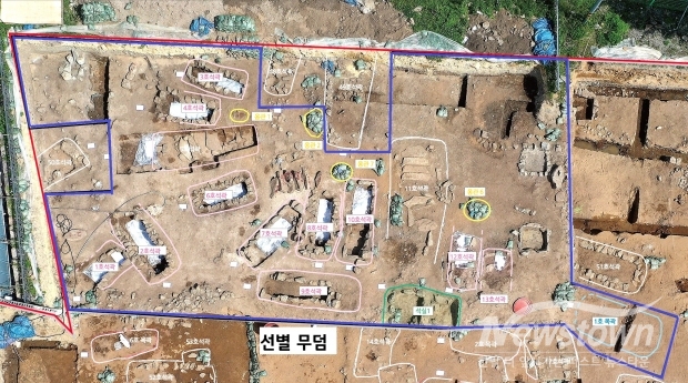 삼국시대 최대 고인골 유적 김해 예안리고분군 발굴조사 구역/김해시