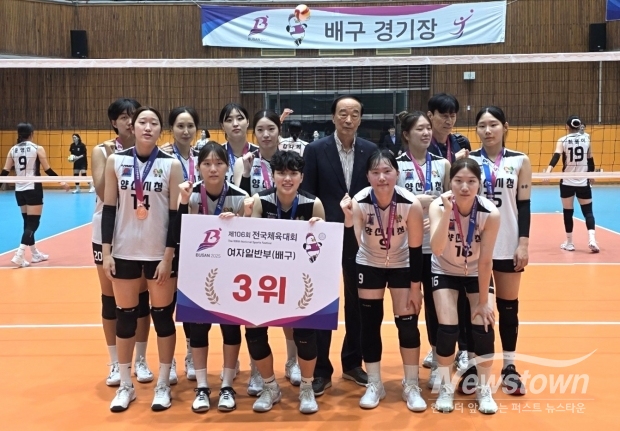 양산시청 여자배구단 입상