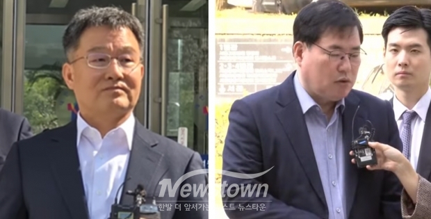 대장동 사건 주범 김만배(왼쪽)과 범죄를 자백하고도 동일한 8년형을 받은 공범 유동규(오른쪽)/채널A 뉴스화면 캡처