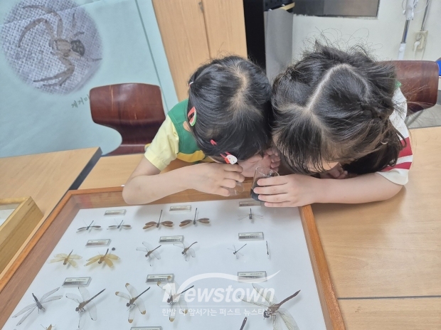 기후에너지환경부가 우수 환경교육 프로그램으로 지정한 성남시의 유아 대상 꿈틀이 환경교실(잠자리 도감 탐구)/성남시