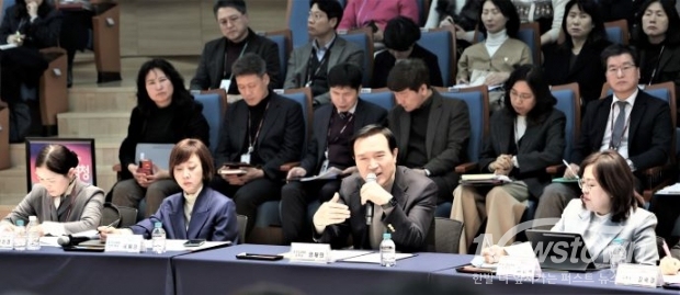  임태희 교육감 '2차 지역 현안 보고회' 발언 모습. /경기도교육청<br>