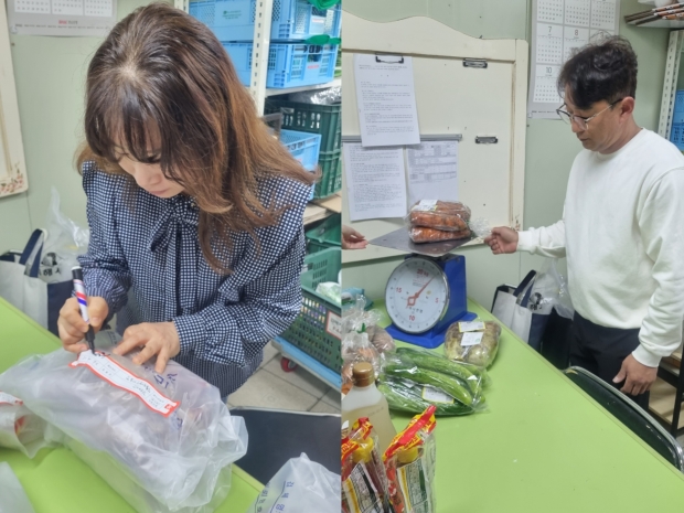 어린이집 급식 식재료 현장 점검/사진 김해시제공