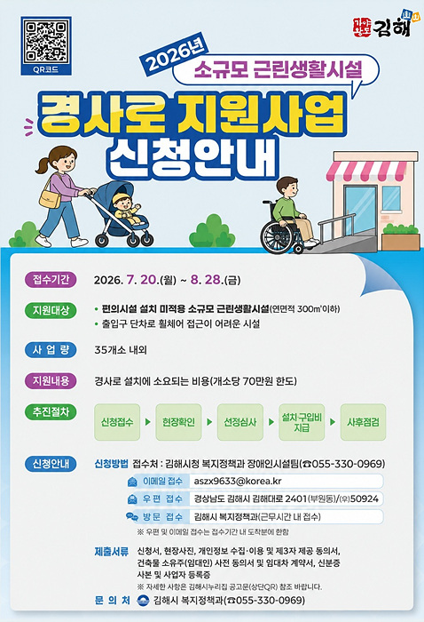 ​설치 지원 안내 포스터/김해시 제공​
