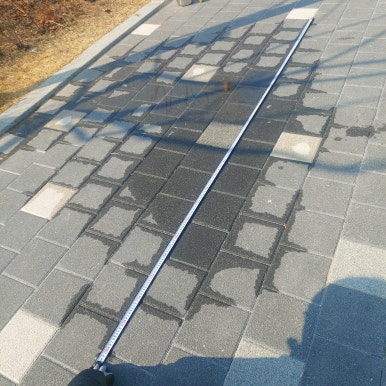 서울 영등포구 영등포역 4번출구 앞 성능불량 투수블록 시공현장