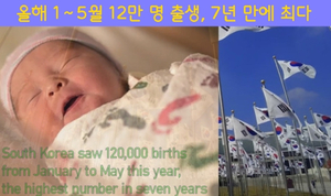 올해 1∼5월 12만 명 출생, 7년 만에 최다